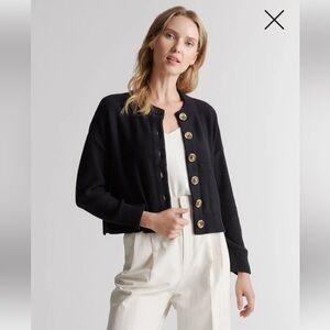 Quince 100% Organic Cotton Cropped Cardigan